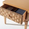 Armand Woven Wood Nightstand - SFV1304 - Safavieh Couture - 2 of 4