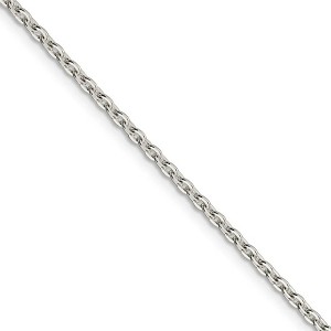 Black Bow Jewelry 2mm Sterling Silver Flat Cable Chain Necklace - 1 of 4