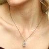 SOHI Women's Metallic Silver The Clover Pendant Necklace - 4 of 4
