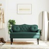vidaXL Bench with Cushions Dark Green 47.4"x25.6"x29.5" Velvet - 3 of 4