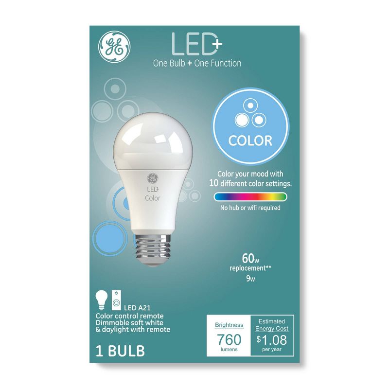 GE LED+ Color Changing Light Bulb, 1 of 8