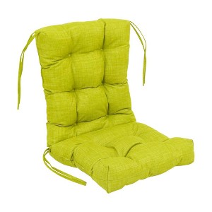 Blazing Needles, 18-inch by 38-inch Spun Polyester Solid Outdoor Tufted Chair Cushion - 1 of 2
