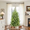 LuxenHome 6Ft Pre-Lit Green Full Artificial Cedar Christmas Tree with Metal Stand - 2 of 4