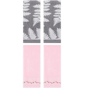 REGALWOVEN 4 Pcs Soft Absorbent Decorative Hand Towels for Bathroom Kitchen 13 x 29 Inch - 1 of 4