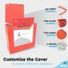 3 Ring Binder Clear View Cover with 2 Inside Pockets, Colored School Supplies Office and Home Binders – by Enday - 3 of 4
