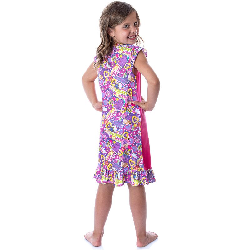 Polly Pocket Toys Girls' Tiny Is Mighty Kids Pajama Nightgown Sleep Shirt Multi, 4 of 5