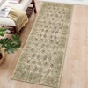Coucheta Washable Vintage Floral Area Rug, Low Pile Boho Carpet, Non-Slip Distressed Print Rugs for Living Room, Bedroom & Dining Room, Office - 3 of 4
