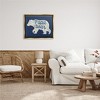 Stupell Industries Blue Floral Papa Bear Framed Floater Canvas Wall Art - 2 of 4