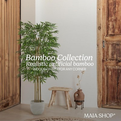 Maia Shop 5ft Green Plastic and Bamboo Artificial Tree