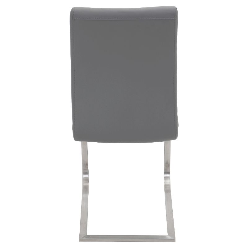 Set of 2 Foster Contemporary Dining Chair Stainless Steel/Gray - LumiSource, 6 of 11