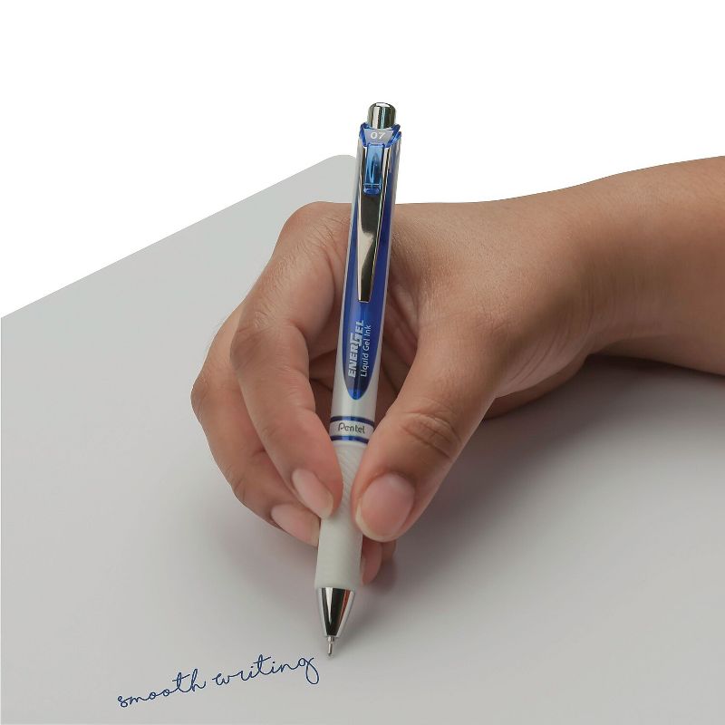 Pentel EnerGel Pearl Gel Pens Blue Ink Dozen BLN77PW-C, 5 of 6