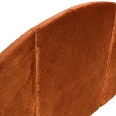 Terracotta Velvet Arched King Sound Reducing Headboard