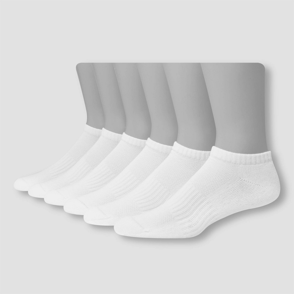 Men's Big & Tall Hanes Premium Performance Cushioned Low Cut Socks 6pk - White 12-14 was $16.79 now $10.0 (40.0% off)