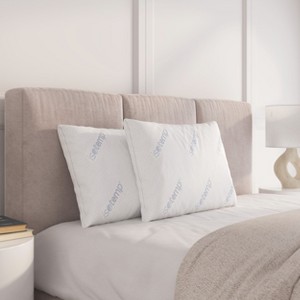 PAGED Cooling Bed Pillow Cozy Sleeper Pillow Knit Jacquard Fabric Pillows with High Loft Crimped Siliconized Fiber Fill for Bed - 1 of 4