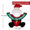 5.8FT Christmas Inflatable Decoration, Inflatable Santa Claus Holding Banner Blow Up Yard Decorations for Holiday Party Front Yard Lawn Garden Decor - 4 of 4