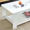Modern Double Layered Rectangular Coffee Table, Tea Table Suitable for Living Room - 2 of 4