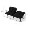 63" Convertible Velvet Sofa Bed,Modern Folding Twin Sleeper with Adjustable Backrest for Small Apartment Living Room-Baofuwish - 4 of 4