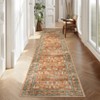 Machine Washable Boho Area Rug - Ultra-Thin Low Pile Carpet, Lightweight Indoor Rug, Non Slip Floral Rug for Living Room, Bedroom, Dining Room - 3 of 4