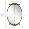 Apmir Oval High Quality Aluminum Alloy Framed French Cleat Mounted Baroque Wall Decor Bathroom Vanity Mirror with 3-Year Warranty - 2 of 4