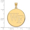 Black Bow Jewelry 10k Yellow Gold Wake Forest Demon Deacons NCAA Extra Large Pendant - 2 of 3