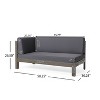 Christopher Knight Home 2pc Brava Outdoor X-Back Acacia Wood Sofa Set with Cushion Gray - 4 of 4
