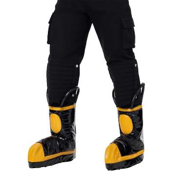 HalloweenCostumes.com One Size Fits Most Men  Men's Firefighter Boot Covers, Black/Orange