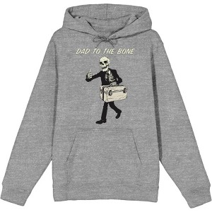 Dad To The Bone Dad Joke for Father's Day Adult Long Sleeve Hoodie - 1 of 3