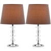 Derry 15 Inch H Stacked Crystal Lamp (Set of 2) - Safavieh - image 2 of 4