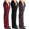 #followme Men's Microfleece Pajamas - Plaid Pajama Pants for Men - Lounge & Sleep PJ Bottoms (Pack of 3) - 2 of 4
