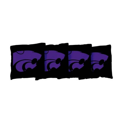 NCAA Kansas State Wildcats Corn-Filled Cornhole Bags Black - 4pk