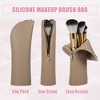 Unique Bargains Portable Stand-Up Silicone Travel Makeup Brush Bag 1 Pc - 2 of 4