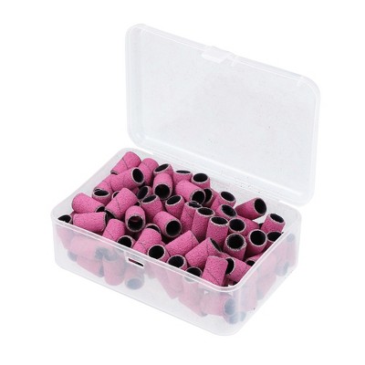 Beauticom 100-Pack Nail Sanding Bands – 80 Grit, Black – For Nail Drill Bits & Files