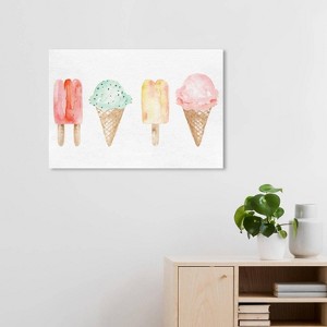 Wynwood Studio 30"x20" Ice Cream You Scream Wall Art: Modern Canvas, Mixed Media Food Drink Decor - 1 of 3
