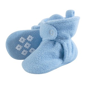 Little Treasure Baby and Toddler Boy Cozy Fleece Booties, Light Blue - 1 of 1