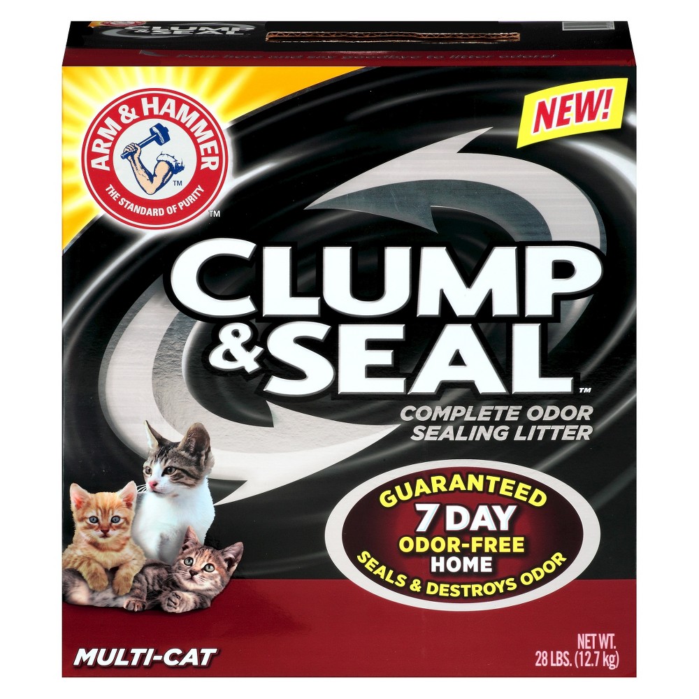 Arm & Hammer Clump and Seal Clumping Cat Litter, MultiCat, 28 lb