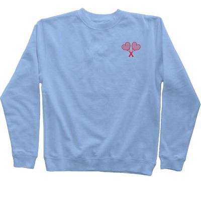 Love All Tennis Women's Blue Pigment Dyed Crew Neck Sweatshirt