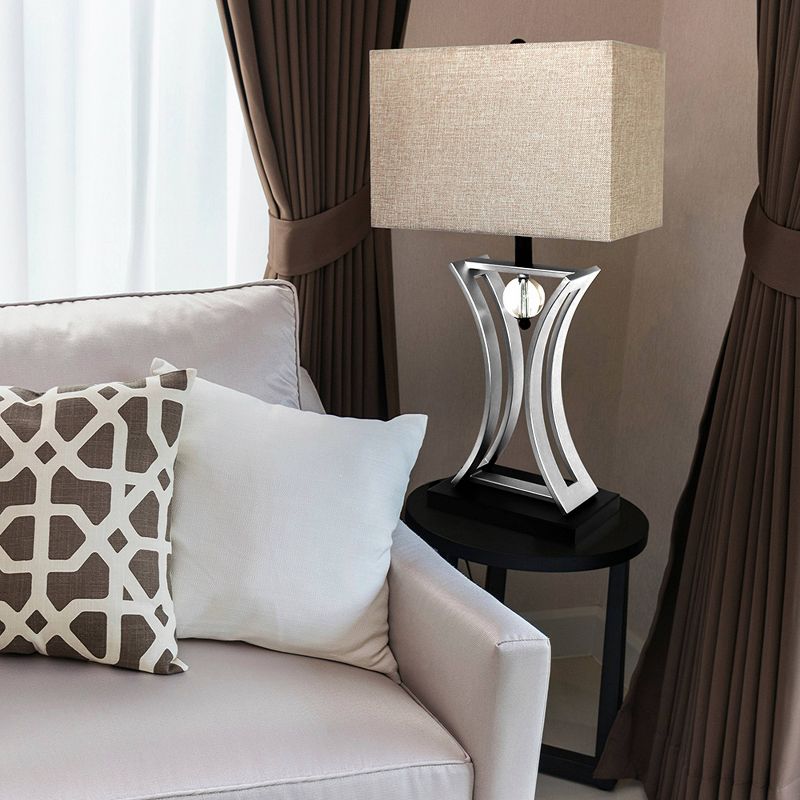 Chrome Executive Business Table Lamp Metallic Silver - Elegant Designs, 3 of 6