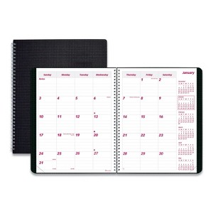 DuraFlex 14-Month Planner, 8.88 x 7.13, Black Cover, 14-Month: Dec 2025 to Jan 2027 - 1 of 4
