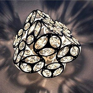 Maxax 7" Compact Elegant Crystal Flush Mount, Small Glam Fixture for Bedroom/Entryway/Powder Room - 1 of 4