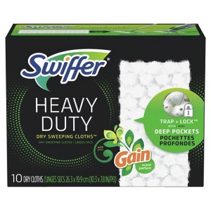Swiffer Sweeper Heavy Duty Multi-Surface Dry Cloth Refills for Floor Sweeping and Cleaning, Gain scent, 10 count - 1 of 1