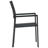 FAMIROSA Garden Chairs 2 pcs Black Plastic Rattan Look - 4 of 4