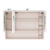 NicBex Wall Mounted Bathroom Storage Cabine,Medicine Cabinet with Mirror and  LED Light for Bathroom - 3 of 4