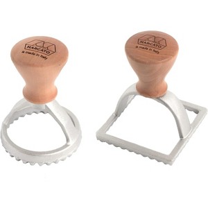 Marcato Classic Ravioli Maker Stamp Kit, Round + Square, 2.25-Inch - 1 of 2