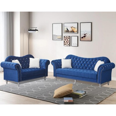 Hybition 2-Piece Velvet Living Room Set