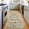2 x 6 ft Polyester Imitation  Brown Rectangular Hallway Bathroom Entryway Kitchen Office Foldable Geometric Printed  Washable Area Rug - 2 of 4