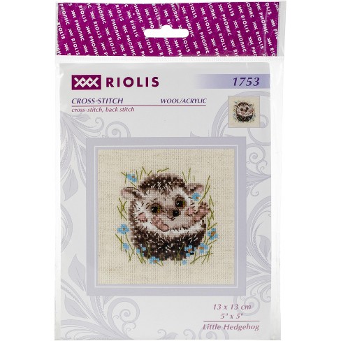 Riolis Counted Cross Stitch Kit 5X5-Hedgehog (14 Count)