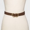 Women's Double Buckle Belt - A New Day™ Brown - image 2 of 2