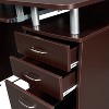 Kumasinova Home Office Workstation Desk with Keyboard Tray,Back Cable Hole&Drawers,Modern Computer Table for Study,Company&Living Room,Brown - 4 of 4