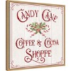 Amanti Art Vintage Christmas Signs I-Candy Cane Coffee by Tara Reed Canvas Wall Art Print Framed 22 x 22-in. - 3 of 4
