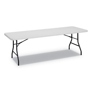 Alera Rectangular Plastic Folding Table, 96w x 30d x 29.25h, Gray - 1 of 1